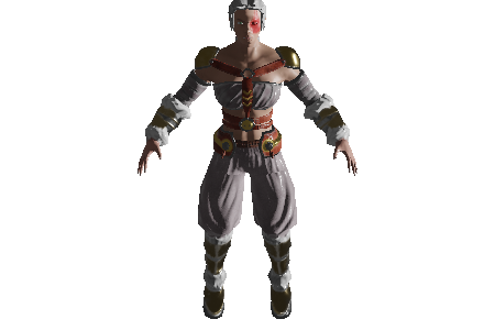 female_medival_warrior_-_game_asset_low_poly