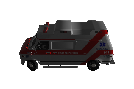 old_ambulance_van_-_low_poly_model